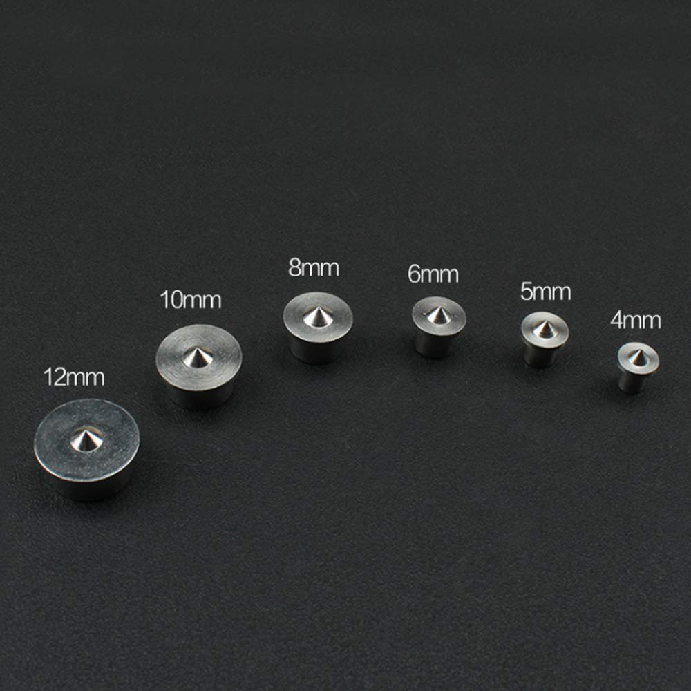 6Pcs Rotondo Legno Pin Locators 4-12mm Tassello Pin Centro Punto Set Lavorazione Del Legno Artigianato Morsetto Acciaio Strumenti