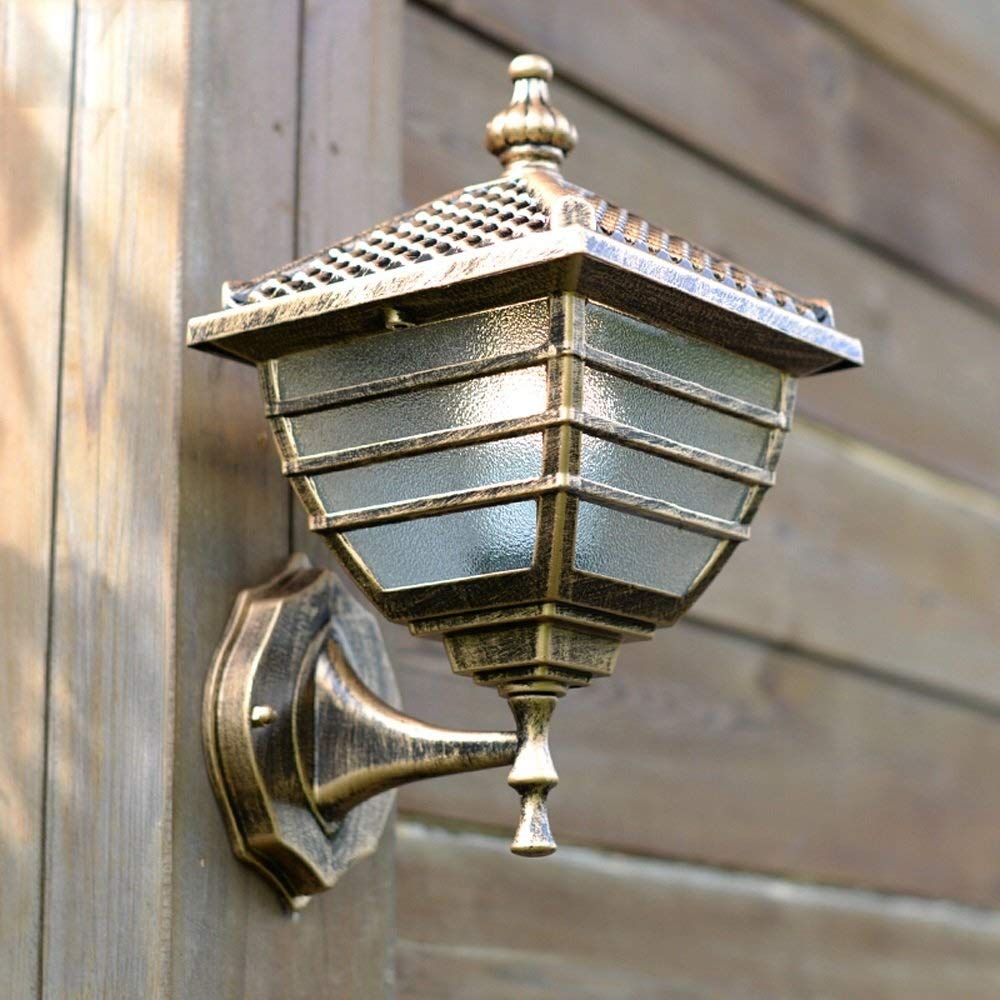 Ceakep Vintage Aluminum Outdoor Wall Lantern, Wall Mounted Lighting Fixtures Decoration, Decoration