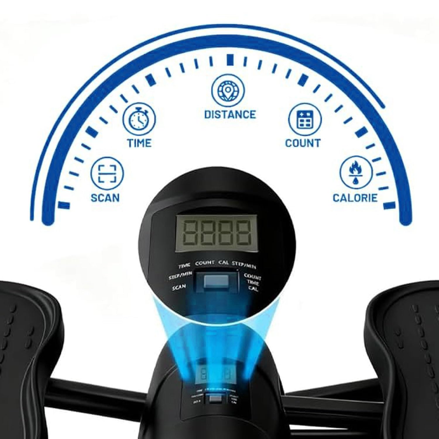 Balancín lateral con pantalla digital y manta protectora para ejercicio en casa