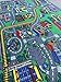 Play Time Blue Kids Reversible Area Rug World Continent Map Learning Carpet Game Room Design #7, (4' x 5'9