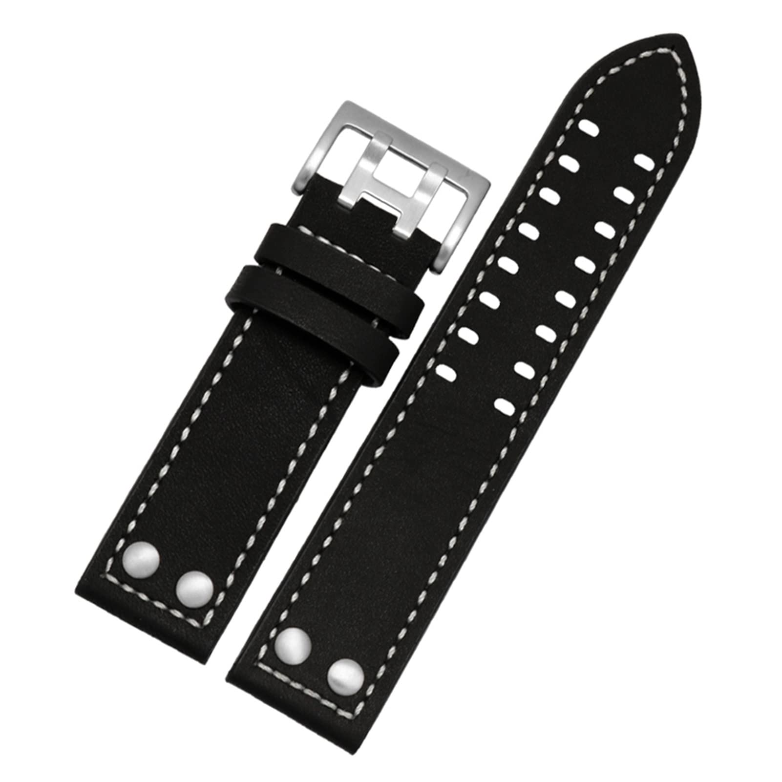 Générique FYXT - Cinturino per orologio in vera pelle, 20 mm/22 mm, compatibile con Hamilton Khaki Field H760250 H77616533, con fibbia a bottone