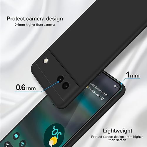 Miniatura 3 de GiiYoon Funda de silicona compatible con Google Pixel 6A, funda de cuerpo completo suave al tacto con protección de cámara, funda a prueba de golpes