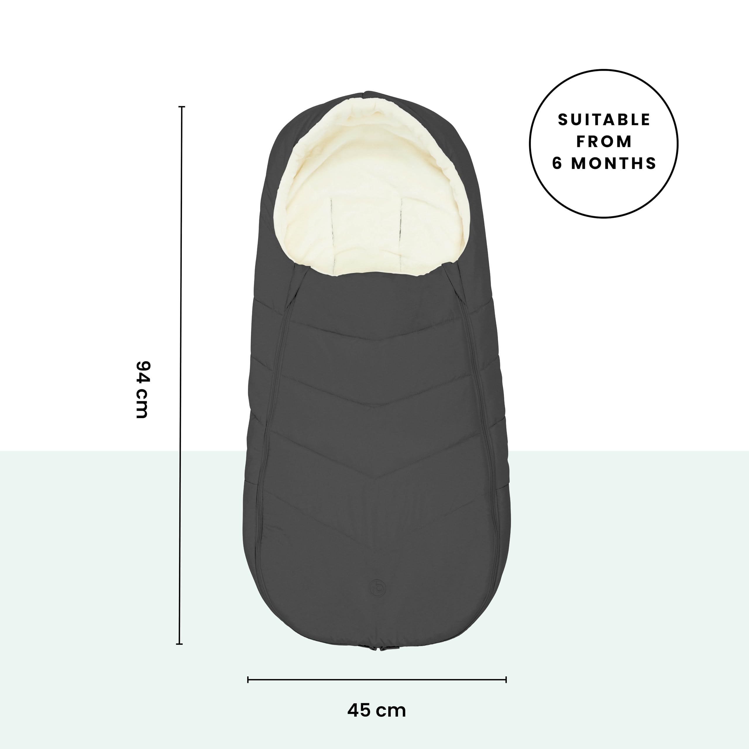 Ickle Bubba Coprigambe universale per passeggino e carrozzina, di alta qualità, colore: grigio antracite