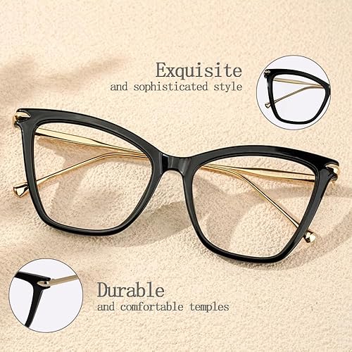 Miniatura 2 de Zeelool Hilary FX0206 - Gafas de gran tamaño con bloqueo de luz azul para mujer, lentes de mariposa con montura transparente