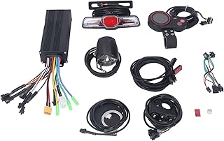 Fockety E Bike Controller Kit, 30A 3 Mode 24V 36V 48V Motor Controller LCD Panel Kit for 750W-1000W Motor, DIY Electric Controller Conversion Kit with V889 Meter, Riding Data