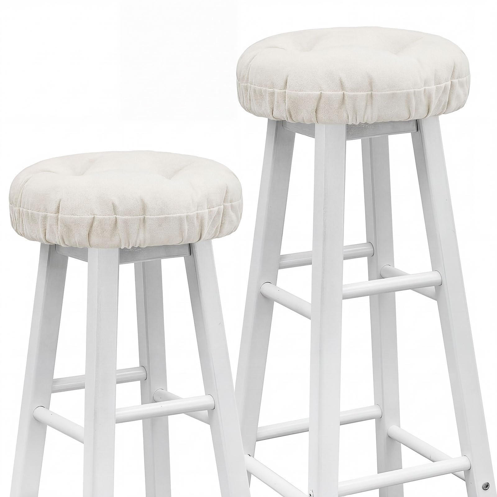 Marsui 2 Pieces Stool Covers Round Bar Stool Cushion Soft Seat Covers