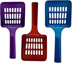 Kit 3 Pás Higiênicas para Gatos – Plástico Resistente, Ideal para Limpeza de Caixa de Areia