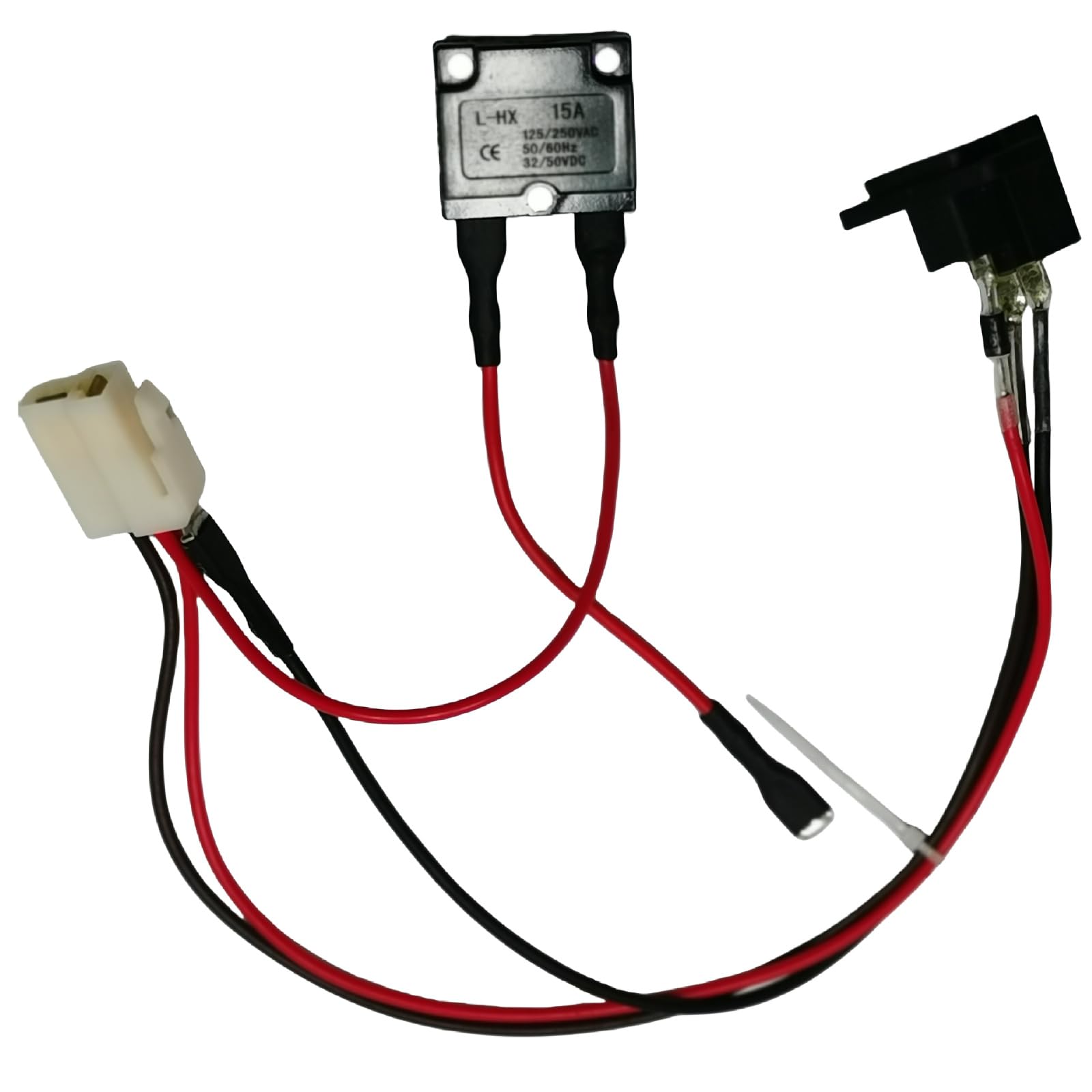 12V Wire Harness Battery Connector with 15A Fuse,6Volt 12 Volt Wire Adapter Powered Replacement Parts Wheels Harness for Trax Ride On Toys Car Truck SUV Battery Wire Harness Adapter?2 Pin?