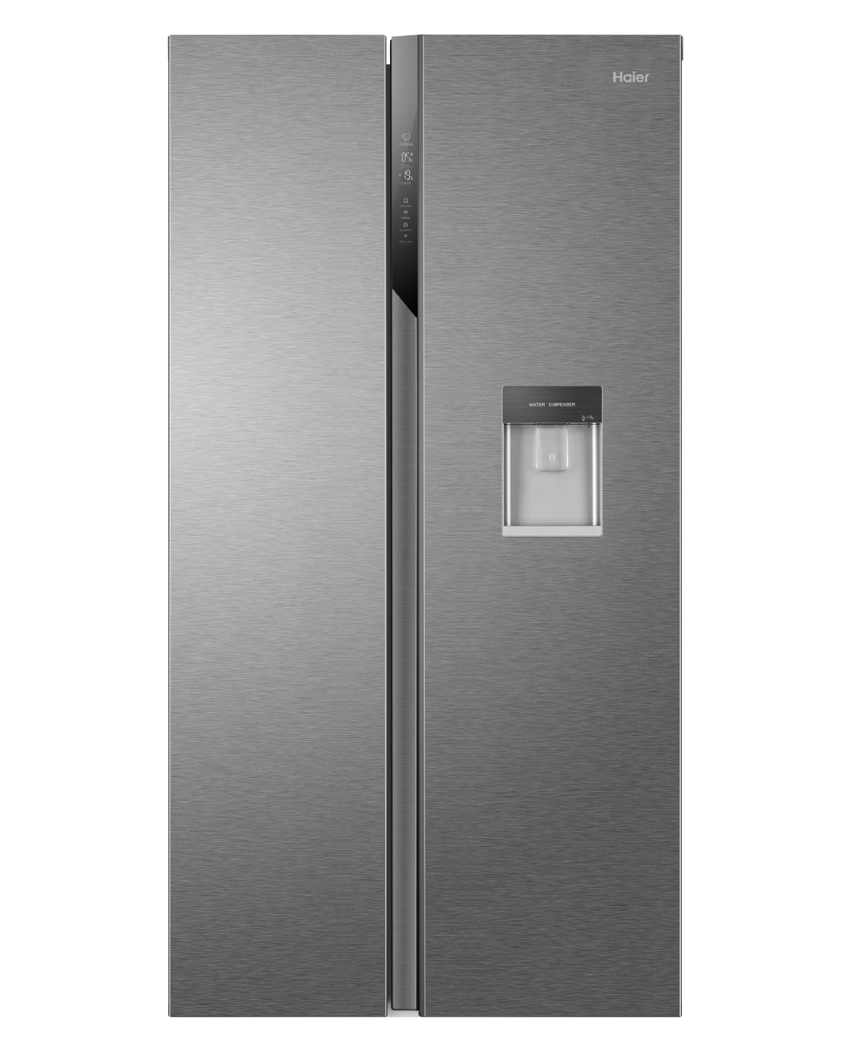 Haier Side-by-Side Kühl Gefrierkombination HSR3918EWPG, freistehend, No Frost I 177,5 x 90,8 x 65,9cm I Side by Side Kühlschrank mit Wassertank, ohne Wasseranschluss I Kühlschrank Side by Side, 521 L