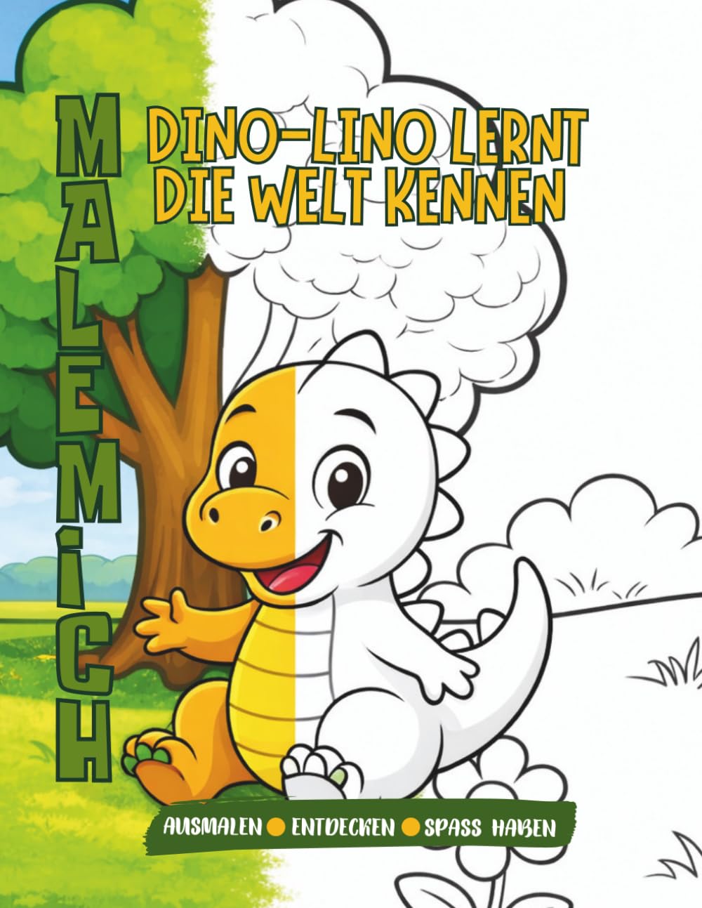 Dino-Lino lernt die Welt kennen: Ein liebevolles Dinosaurier Malbuch für kleine Entdecker