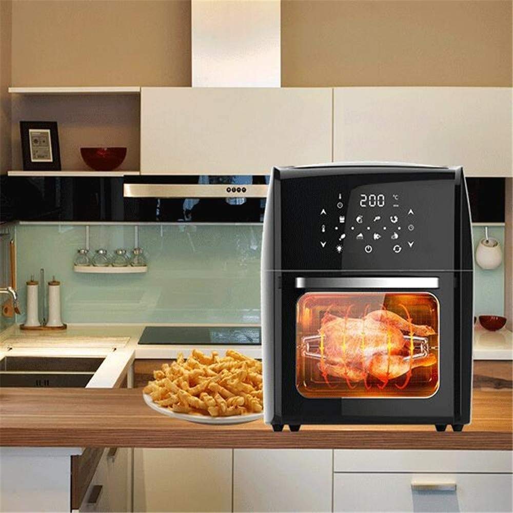 Air FRYER ELECTRICULTURE CHAUD CHAUD CUCOISOIR CUCOISOIR DE L'ÉCRAN TOUCH TOUCH TOUCHE, Four de comptoir de 10 en 1 avec déshydrateur et rôtissoire, préchauffage et rappel de secoueur, panier ant
