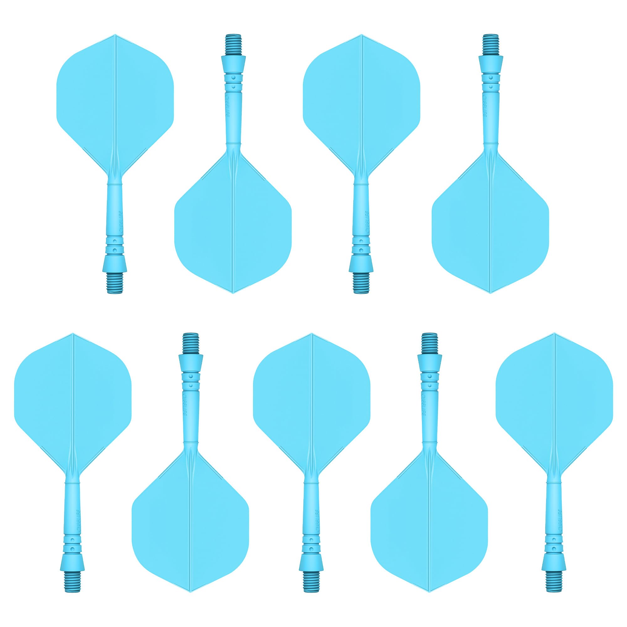 CyeeLife Plumas de Dardos integradas y cañas para Dardos, Precision Moulded 2 en 1 y cañas de Dardos, vástago de Dardos, Accesorios Profesionales para Dardos, Paquete de 9