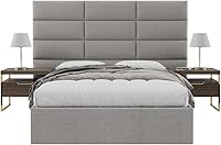 Vista 107 de Vänt - Paneles tapizados de cabecera para montar en la pared, diseño Elizabeth, 120 x 46 pulgadas, configuración de 16 paneles individuales