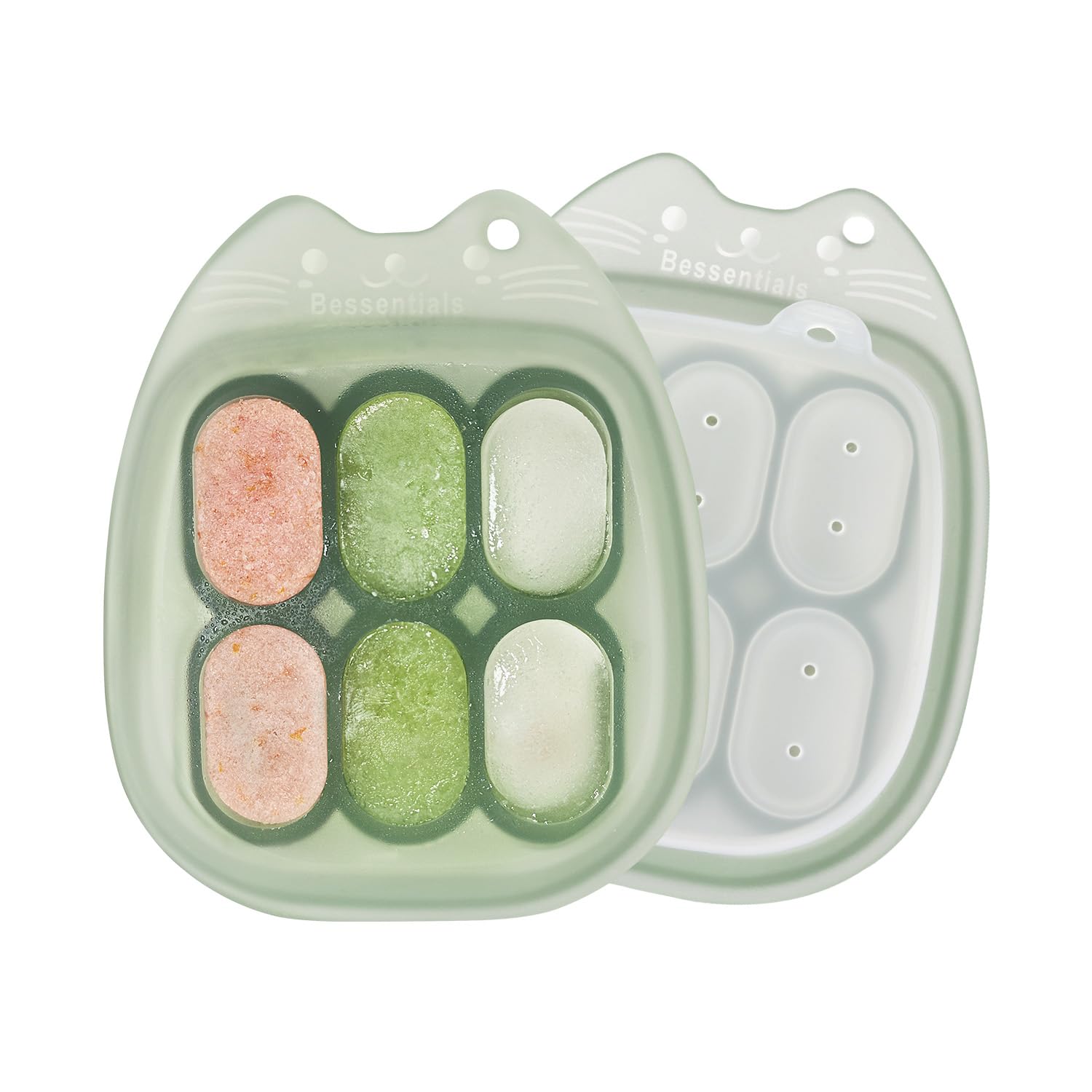 Photo 1 of Bessentials Mini Food Freezer Tray for Baby Feeder, Silicone Breastmilk Popsicle Molds for Teething, BPA Free(2 Pack)