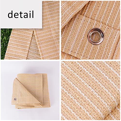Toldo rectangular beige 5x7 de exterior transpirable y resistente UV 6