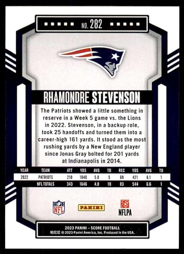 Miniatura 2 de RHAMONDRE STEVENSON 2023 Score #282 NM+-MT+ NFL Football Patriots