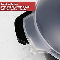 Vista 7 de Utensilios de cocina profesionales grandes para microondas de 2 cuartos, vaporera de microondas para verduras, cocinador para microondas - sin BPA