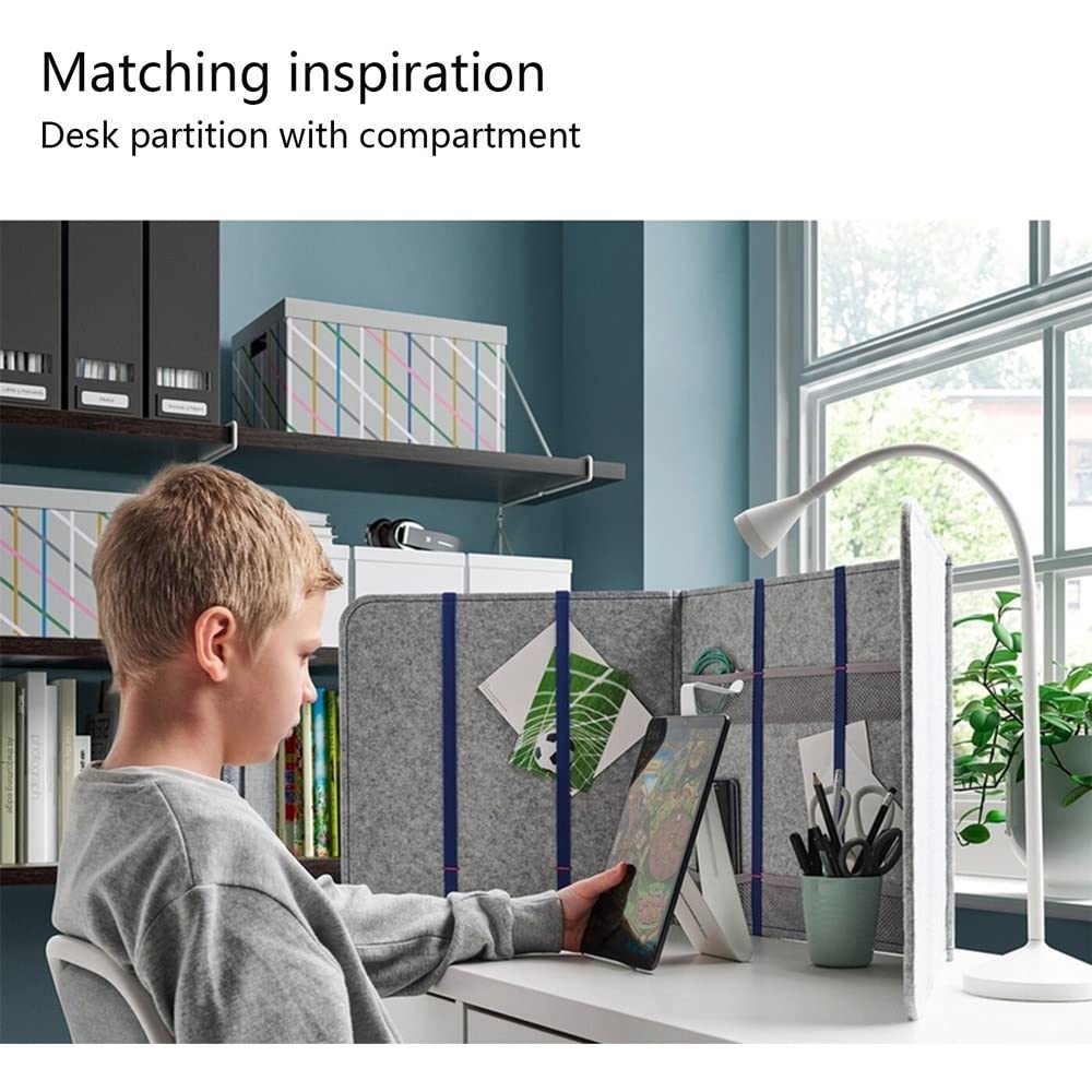 Séparateur de bureau acoustique, pliable - Barrière portable - Réduit le bruit et les distractions visuelles, Boucliers pour bureaux d'étudiants - Excellent pour les bureaux et les écoles