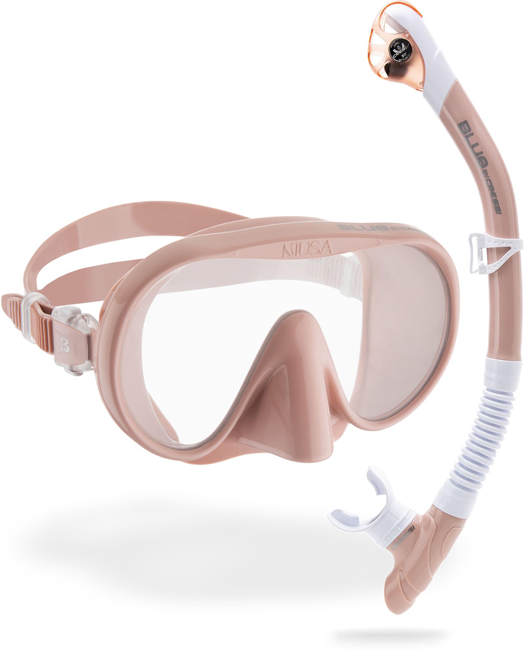 CRESSI Musa & Scilla máscara Frameless o Set Combinado de máscara Frameless + Snorkel Scilla para Buceo y Snorkeling, bajo Volumen Interno y Amplio Campo de visión