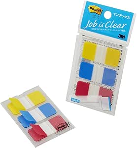 ポストイット フィルム 付箋 イエロー ブルー レッド 40×18mm 20枚×3パッド 682S-1 インデックスシール