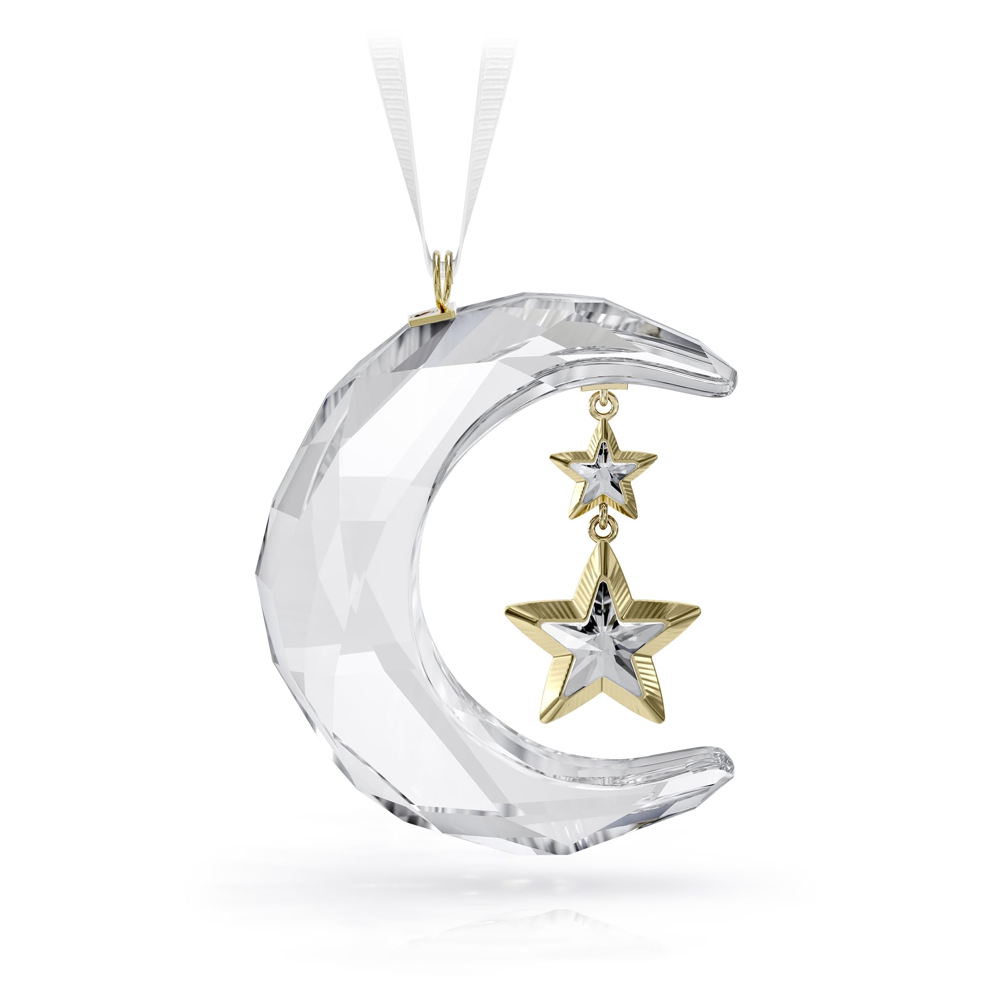 Swarovski Gold Holiday Magic Moon & Stars Ornament 5686616 In