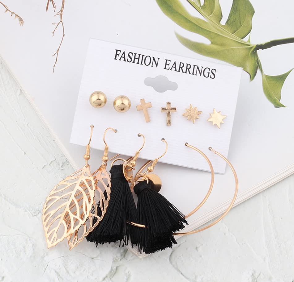 Image of ANNACREATIONS Stylish combo of pearl stud hoop earrings set for Women Girls