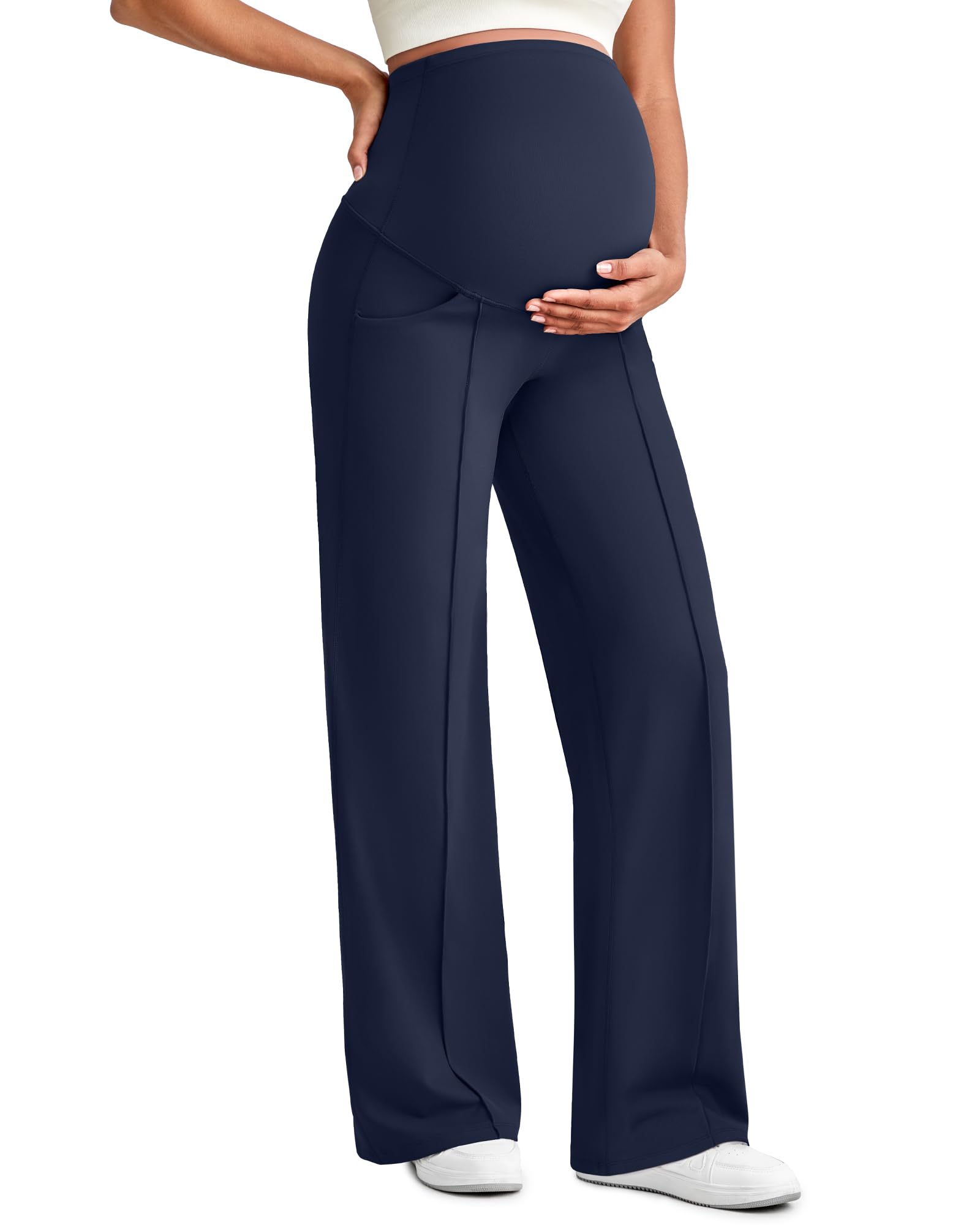 G4Free EverGoing Maternity Dress Yoga Pants with Pockets