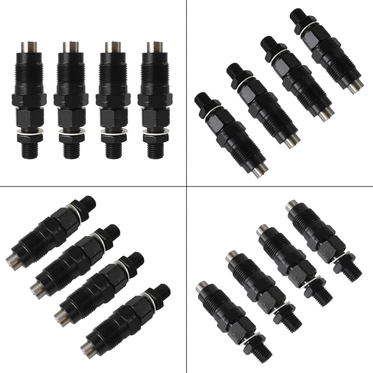 4pcs Diesel Fuel Injectors 16600-63G21 for Nissan Navara QD32 D22 3.2L Direct Fit Set Enhanced Spray Pattern