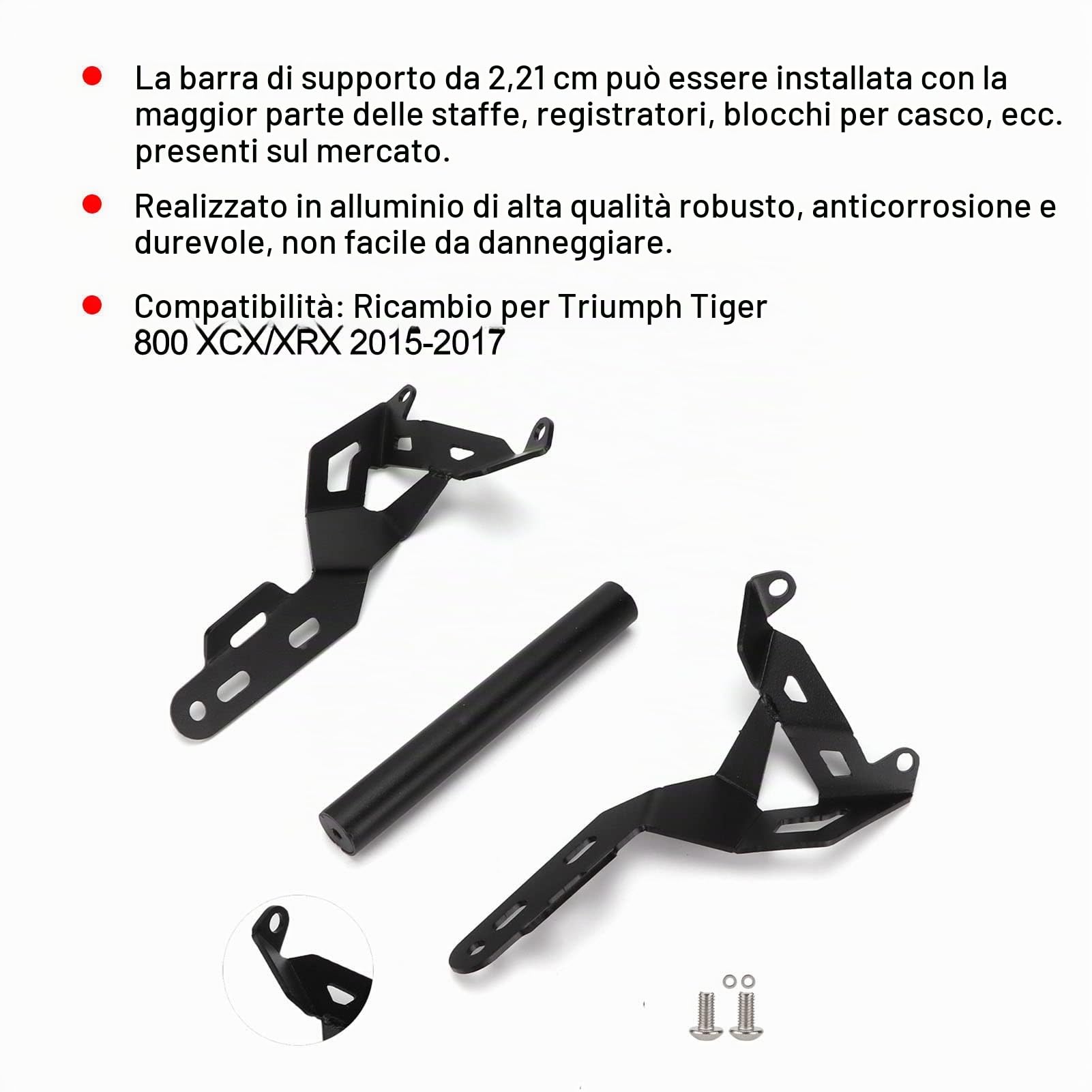 Supporto GPS In Alluminio Per Triumph Tiger 800 XCX/XRX 2015-2017 – Staffa Di Navigazione Per Telefono Moto