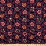 Cotton + Steel Front Yard Stretch Jersey Knit Sunflowers Purple, Fabric by the Yard