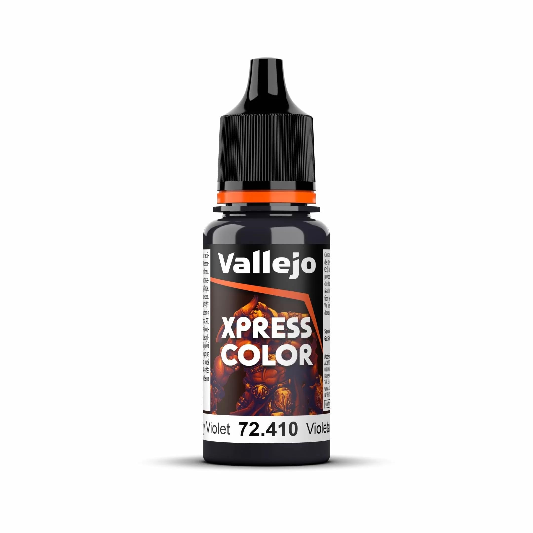 Vallejo - Xpress Color | Gloomy Violet 18 ml. (0.6 fl.oz.) | Speedy Application and Drying | Vibrant and Saturated Tones | Allows Colors to Flow Easily over the Miniature Surface