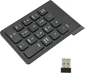Teclado numérico sem fio 2,4G, teclas de chocolate, plug and play, 18 teclas numéricas, teclado numérico para contador bancário