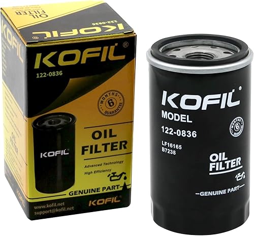 Filtro de aceite 122-0836, compatible con generador RV QG 55007000, giratorio, sustituye a B7238, 84398, PH2875, LF16165, PH10027, LF644, 7398,