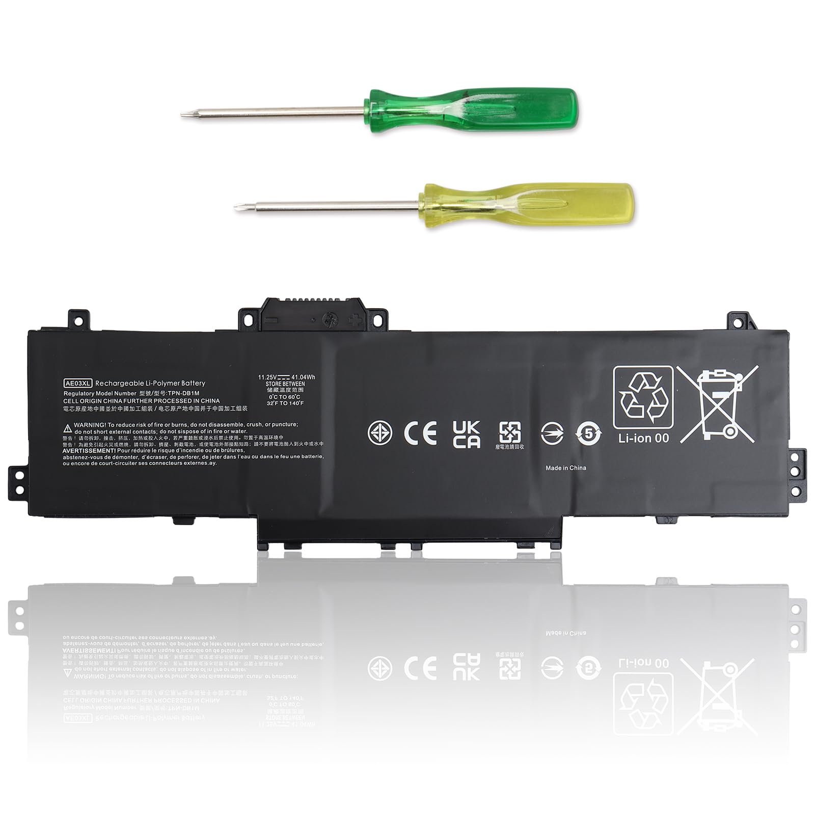 AE03XL AE03041XL Laptop Batteria Compatibile con HP 240 245 246 250 G10 14-EM 14-EE 15-FC 15-FD 15 A11U A11UD GF66 HSTNN-AB1B N21969-005 85A19EA - 11.25V 41.04Wh 3648mAh