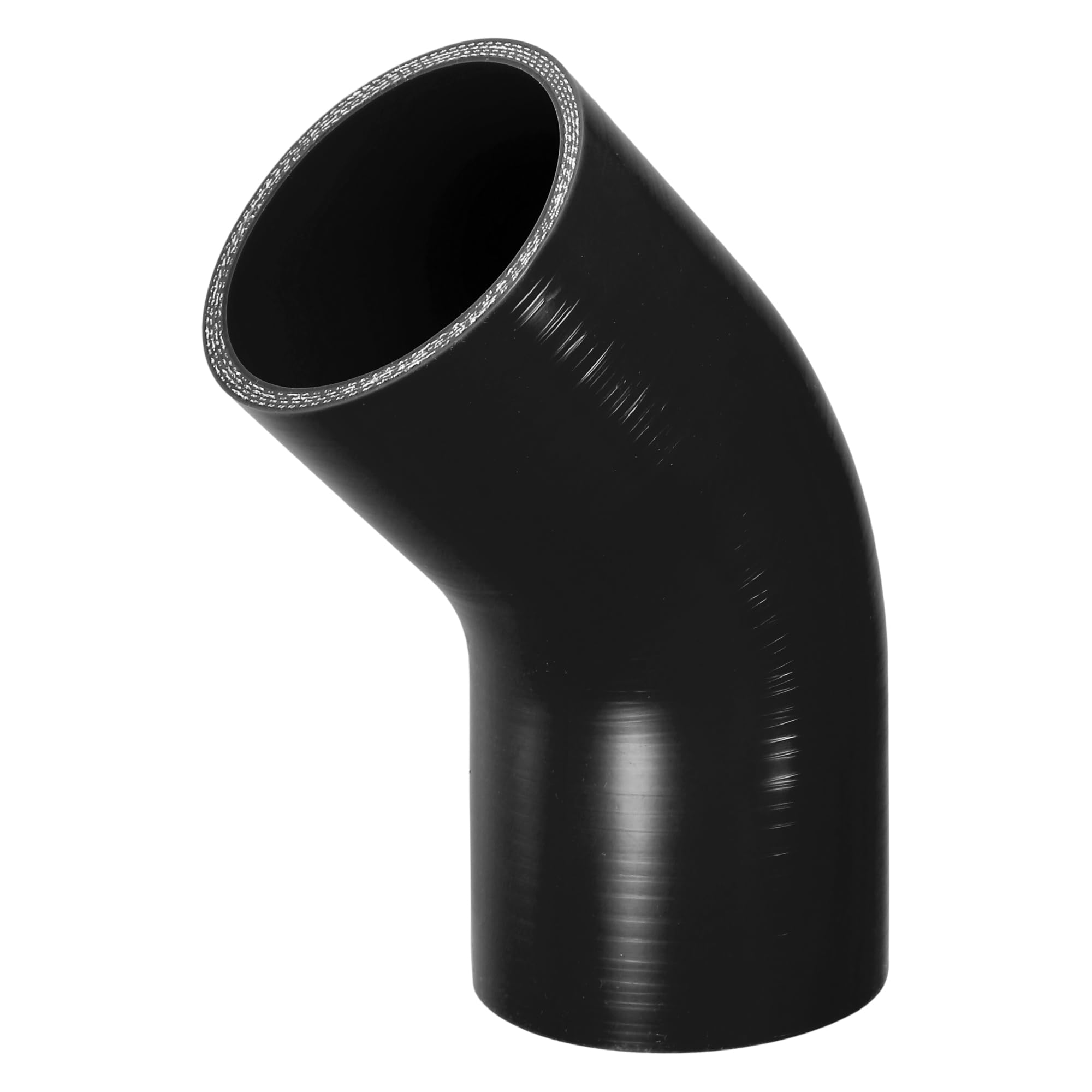 QUARKZMAN 1 Pz Tubo Refrigerante In Silicone Nero Universale Per Auto | Diametro Interno 76Mm, Lunghezza 90Mm, Angolo 45 Gradi, Temperatura Da -60 A 300°C, Adatto Per Raffreddamento