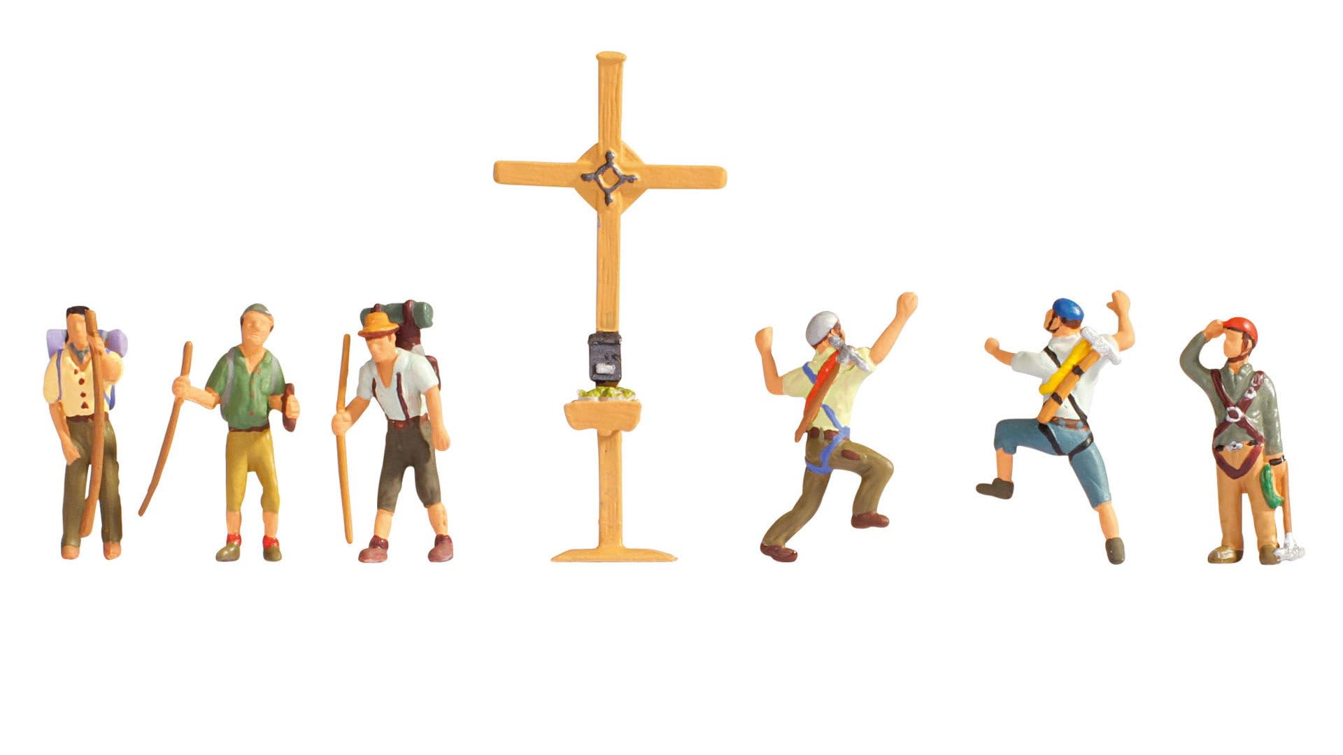 Noch 15874 Mountain Hikers with Cross Landscape Modelling