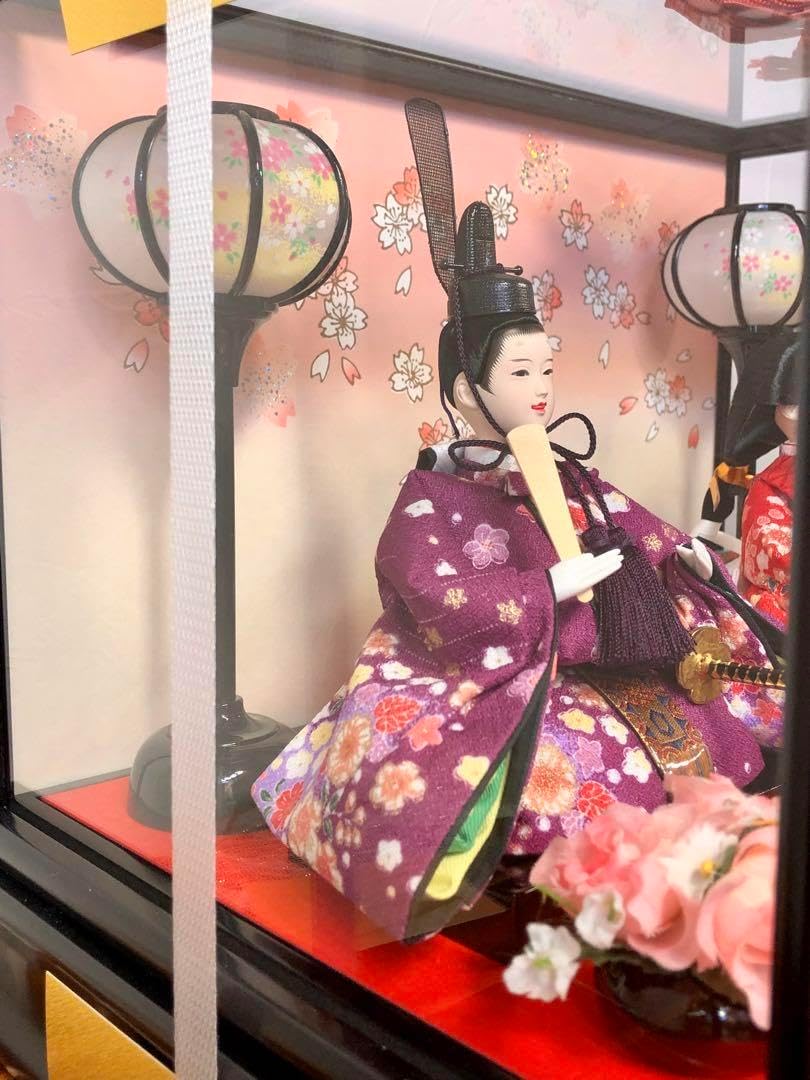 雛人形ケース飾りちりめん2人芥子サイズ