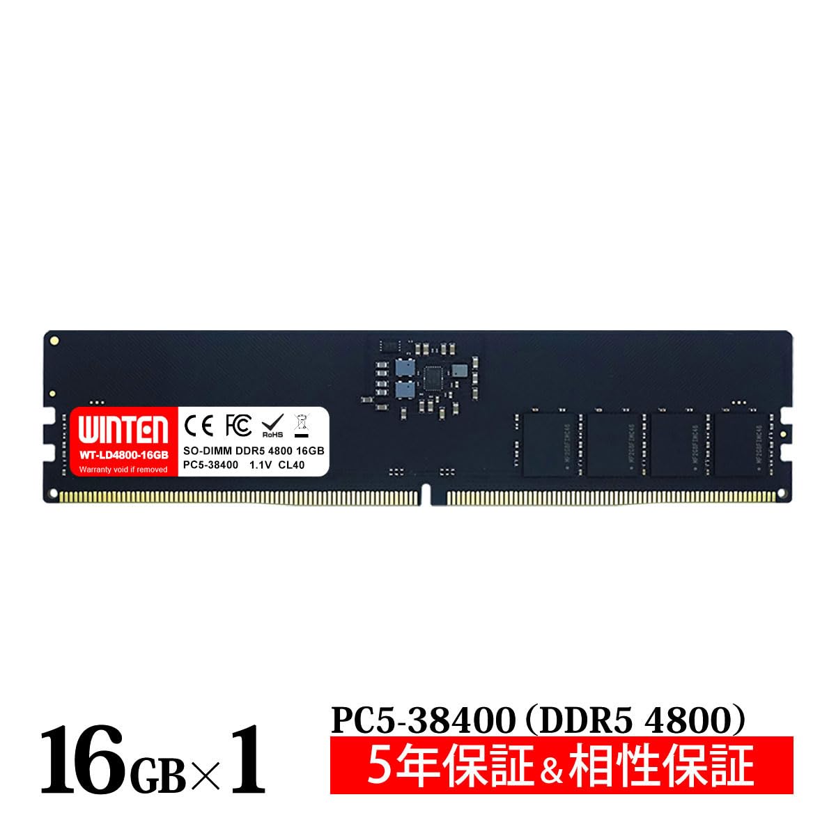 Amazon.co.jp: WINTEN デスクトップPC用メモリ DDR5-4800 16GB 288Pin