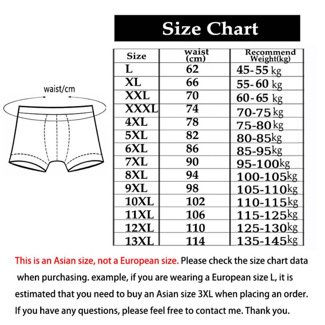 keusyoi 4Pcs Oversize Uomini Boxer Cotone Boxer Pantaloncini Mens Mutandine Uomo Underwer Mutandine Uomo Underwer Uomo Boxer