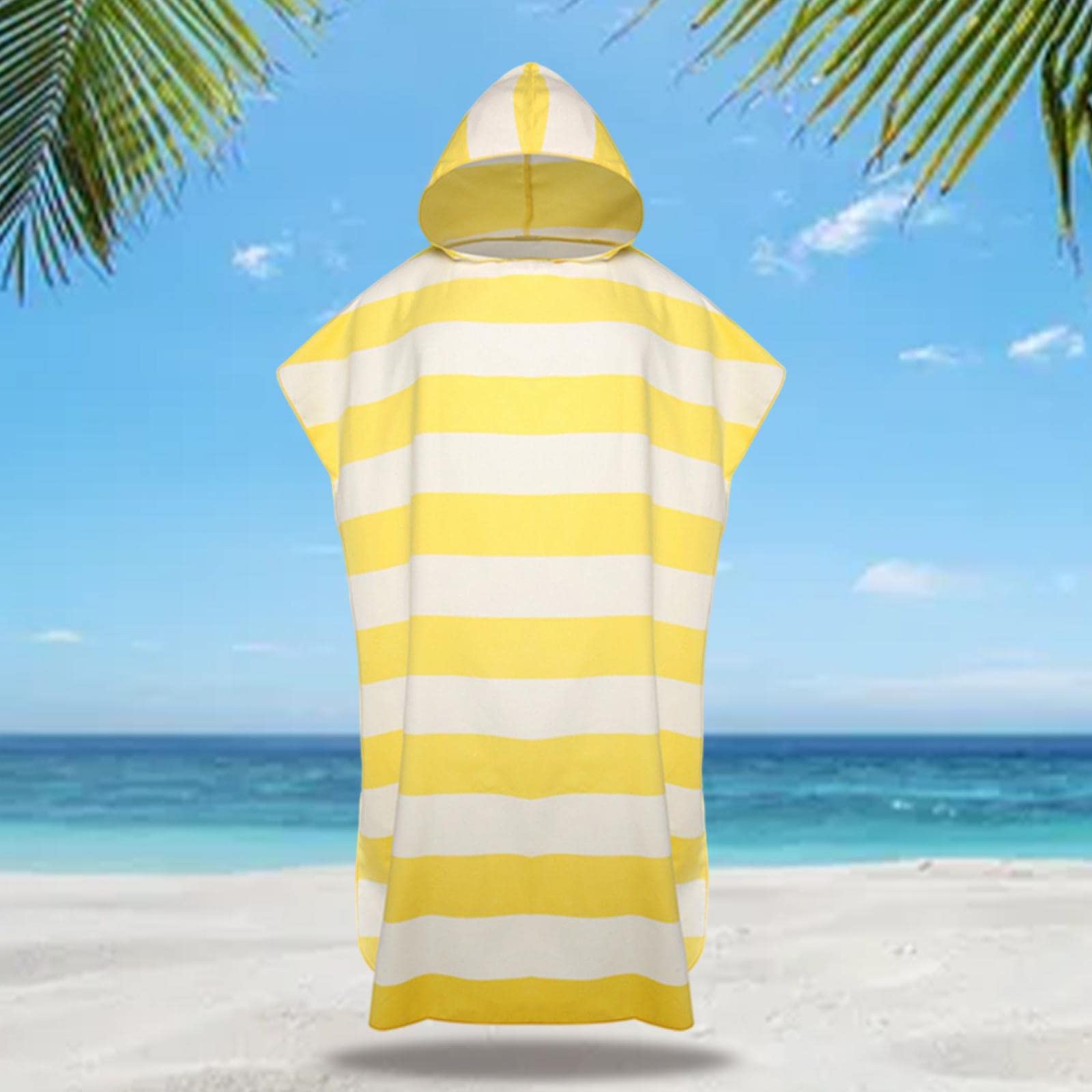 F Fityle Poncho de Surf à Langer avec Capuche, Serviette à Langer en Microfibre Poncho à Séchage pour, La Natation, Les Sports de