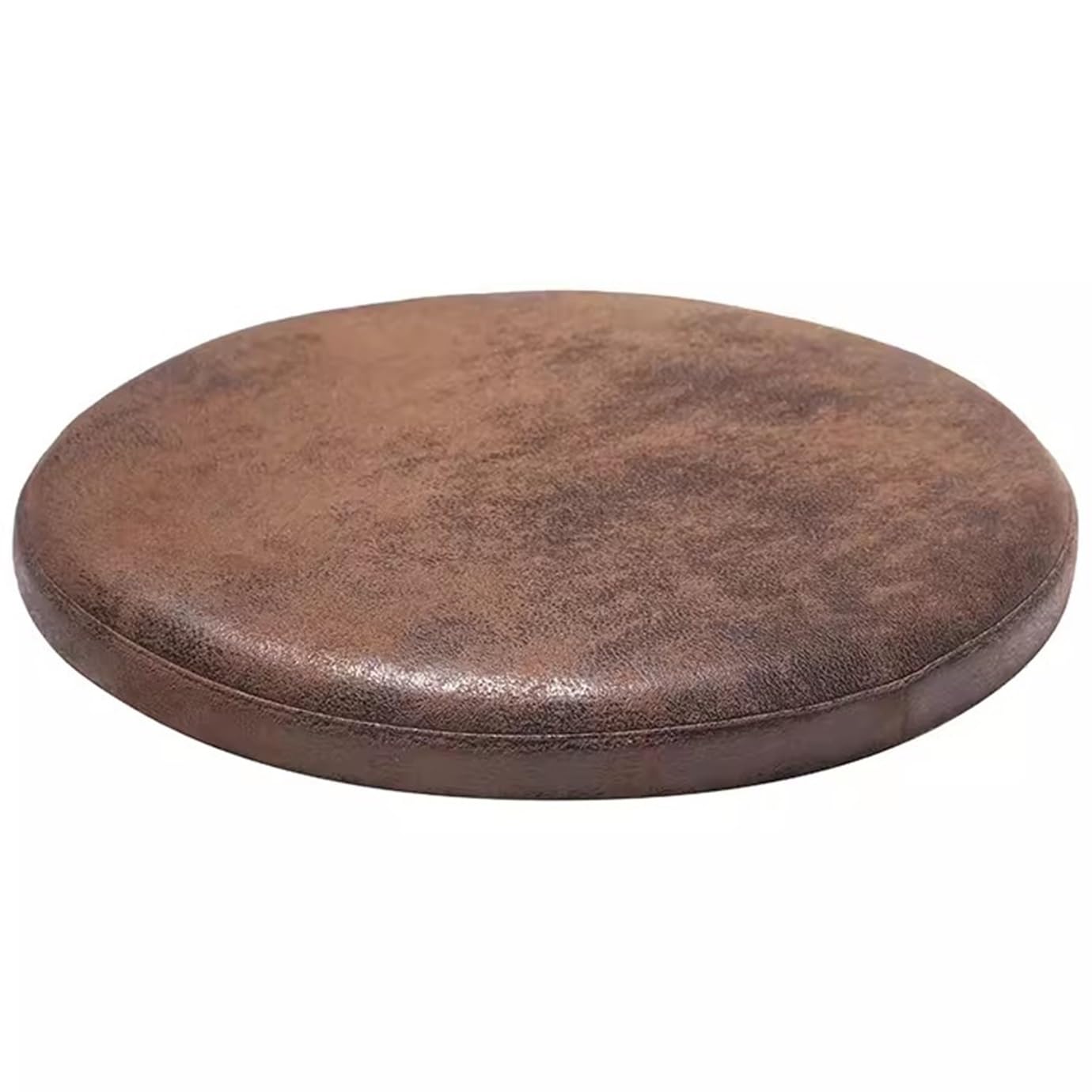 MOODMUSE Round Chair Cushion,Leather Seat Pad For Round Chairs,12/14/16/18 Inch Round Seat Cushions,4.5cm Thick Memory Foam Chair Cushion,Waterproof And Removable Cover(Olive brown,35cm/14in) โ image 1