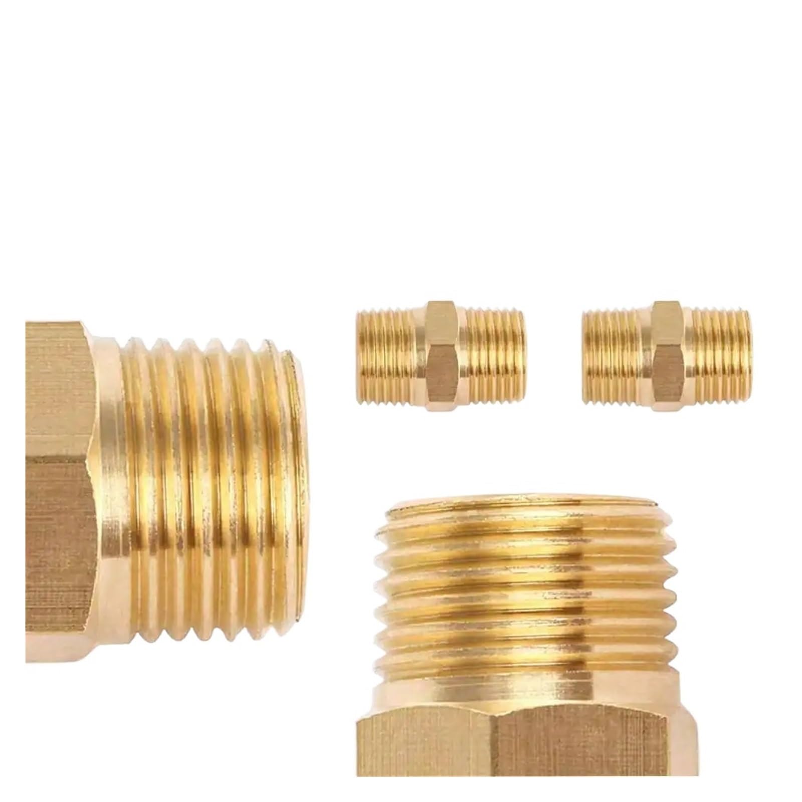 Accesorio de Boquilla Hexagonal for tubería de latón de 1/4" NPT Macho for Aire y Combustible(Pack of 100)