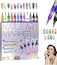 12 Colors Nail Art Pens Set, 2026 New Nail Art Markers Polish 3D Pen for Dotting Drawing Painting Point Liner DIY (1 Set)