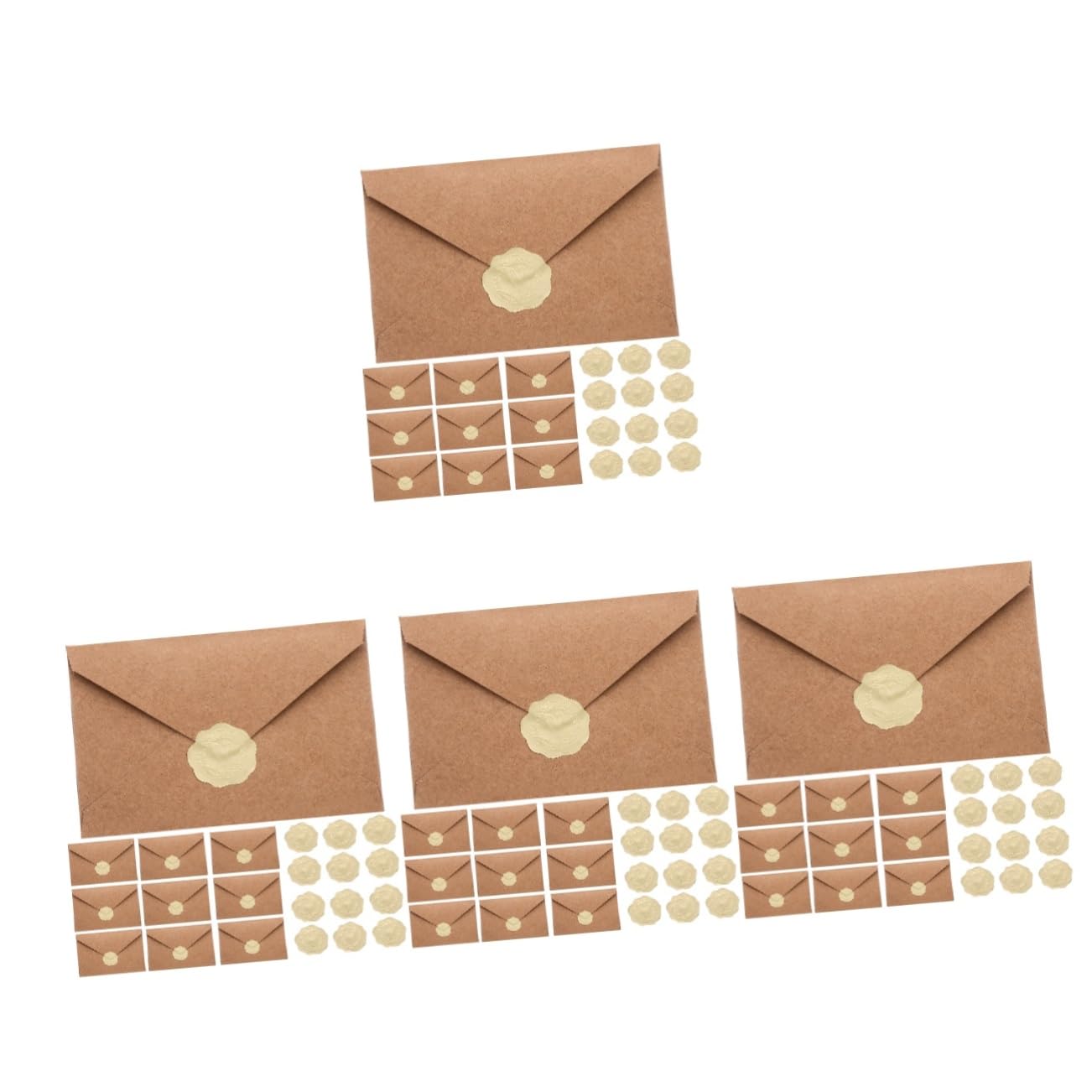 DOITOOL 4 Juegos Sobre De La Vendimia Sobres Pegatinas Accesorios Decoracion Para Bodas Decoración Suministro De Fiestas Accesorio Para Fiestas Suministros Para Festivales Papel