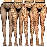 Picture of Meet the secret Fishnet Dress for Women Lace Pantyhose Hight Waist Torn Tights Mesh Stockings Black Fishnet Tights Women's Fish Net Stockings