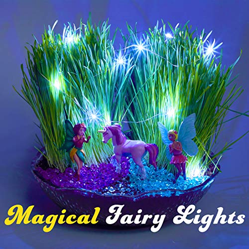 Little Growers Fairy Garden Craft Kit with Enchanted Unicorn and Light-Up Fairy Lights - Paint, Plant and Grow Your Very Own Fairy Garden Arts and Crafts Kit - for Kids All Ages Both Girls and Boys