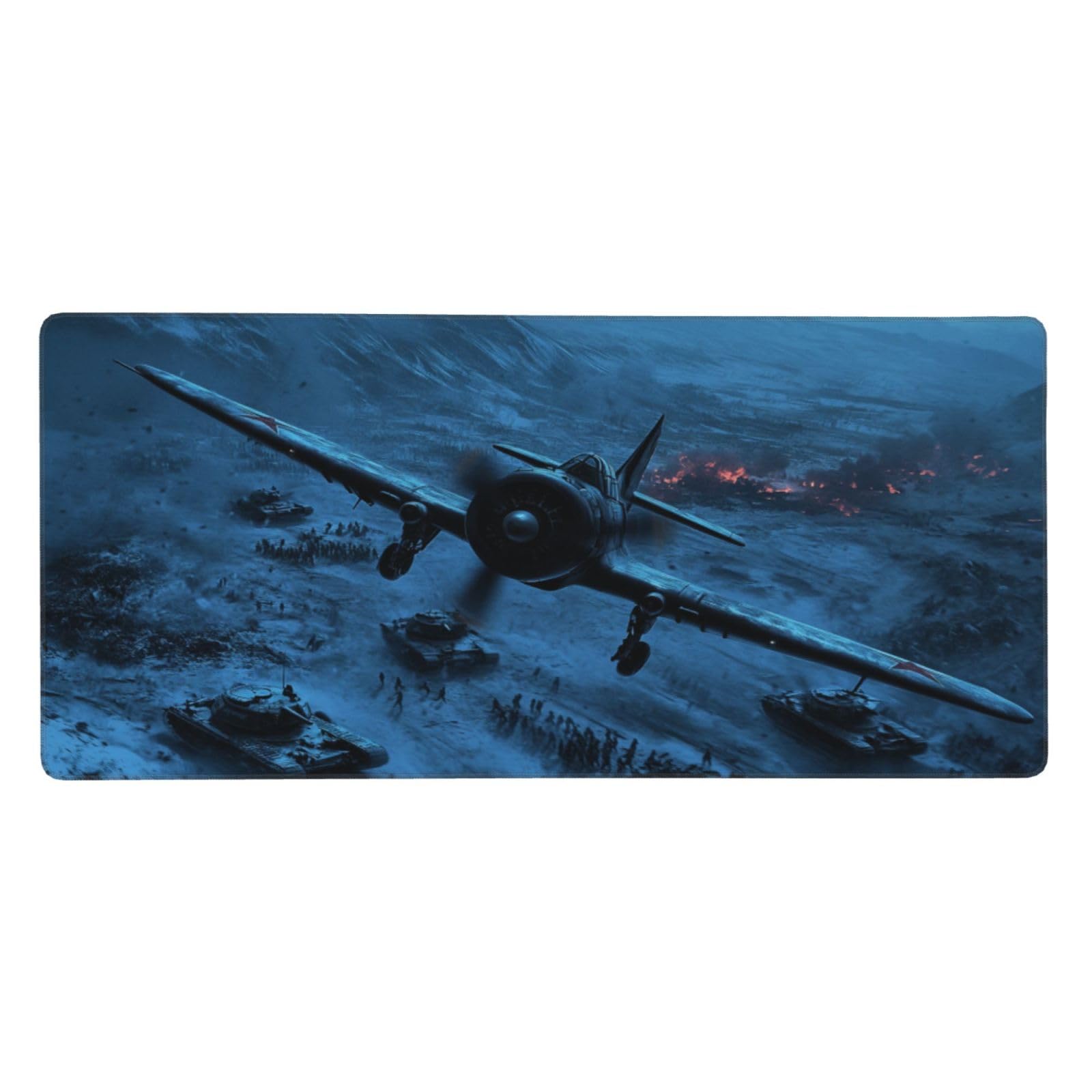 Aereo Tappetino Mouse Gaming, 100X50CM Large Mouse Pad Paesaggio Tappetino Scrivania con Base in Gomma Antiscivolo, 1000X500 MM XXL Mousepad Gaming Accessori per Home Ufficio Decor, Regalo Donna -1341