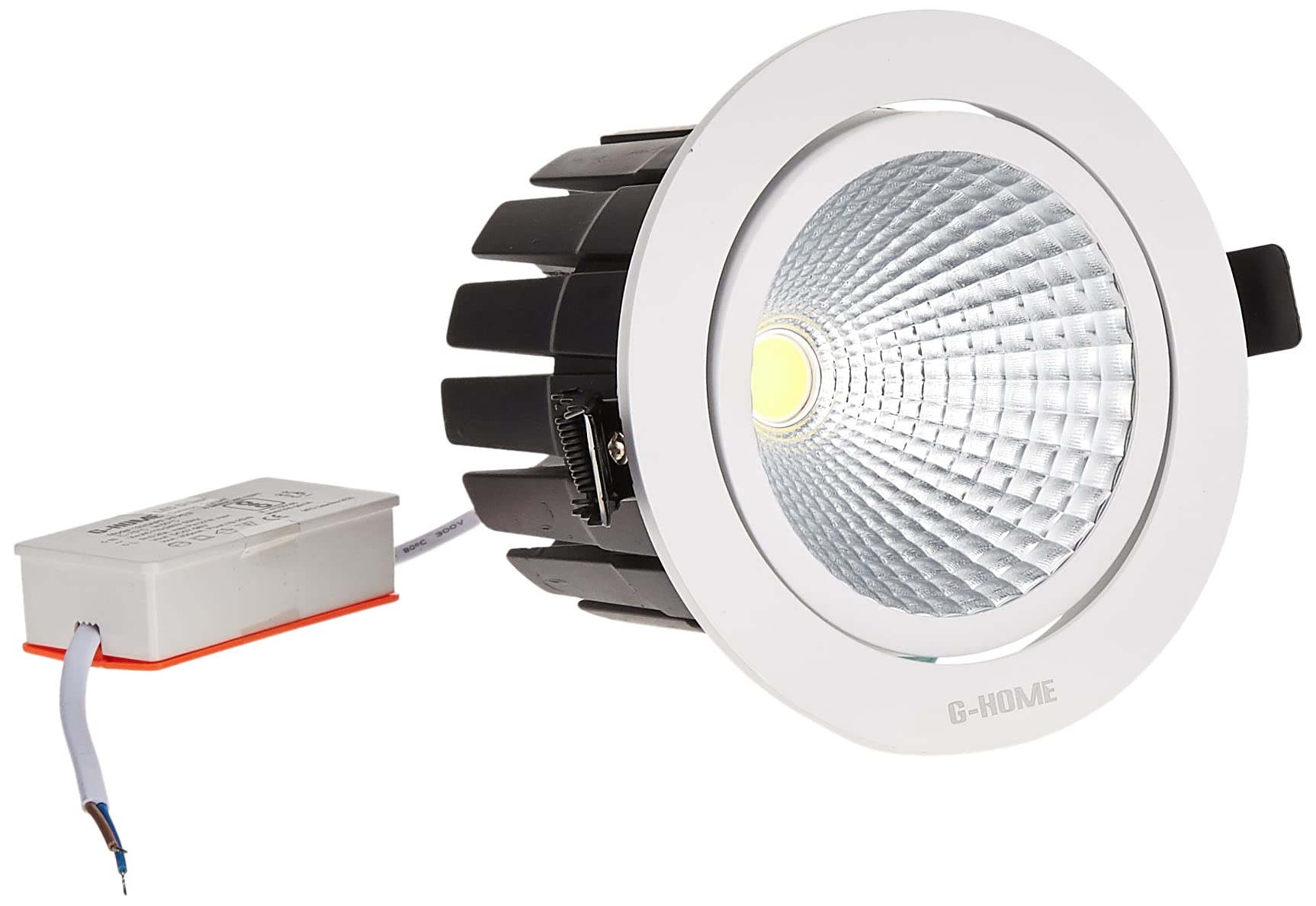 GM Festo LED Cob Spot Light Round 24W 6000K, Modern Design with Zero UV/IR, Mini Recession Downlight Ceiling Lamp Adjustable Spotlight, (Cool White)