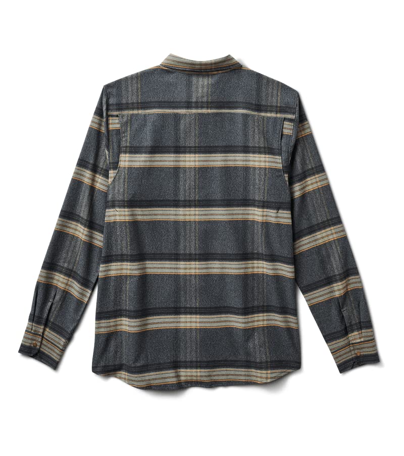 Roark Mens Diablo Alpinist Long Sleeve Flannel, Button Down Shirt for Men, Soft & Durable, Charcoal, S2