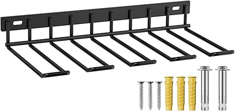 Moniss Prateleira de ferramentas de 1 camada e 4 slots Organizador de ferramentas Organizador de armazenamento de ferramentas elétricas Rack Suporte de ferramentas para montagem em parede para furadeira sem fio e ferramentas elétricas Cabide de armazenamento Garagem Armazenamento e organização para furadeira elétrica